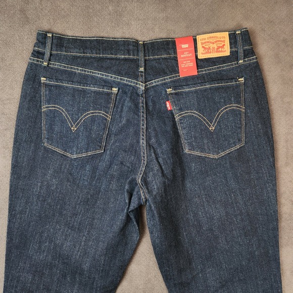 Levis 515 Jeans Womens 14 Dark Wash High Rise Bootcut Stretch Denim 35x32 New - Picture 4 of 13